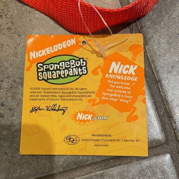 Nickelodeon Vintage 2005 SpongeBob SquarePants Vinyl Beach Bag Tote Old Stock - Picture 2 of 12